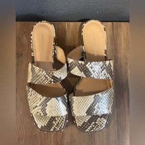 Marc Fisher Snake Print Sandals